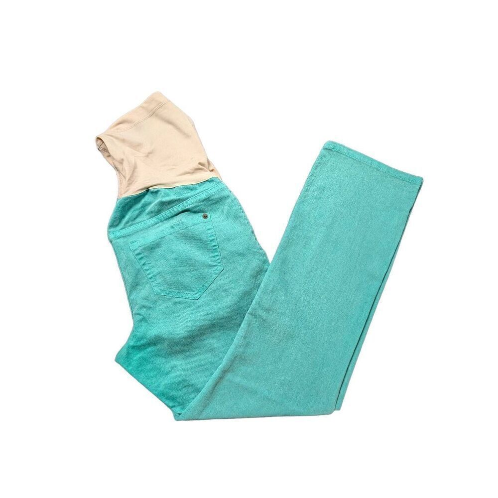 Liz Lange Maternity Green/Blue Straight Leg Pants Women's 4